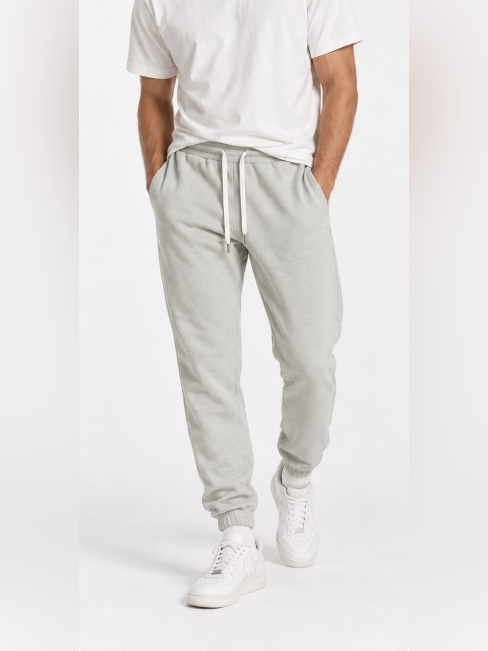 Men’s John Elliott LA Sweatpants Off White Gray Color Size 2 (medium)